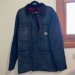 Polo by Ralph Lauren Denim Jacket with Brown Collar